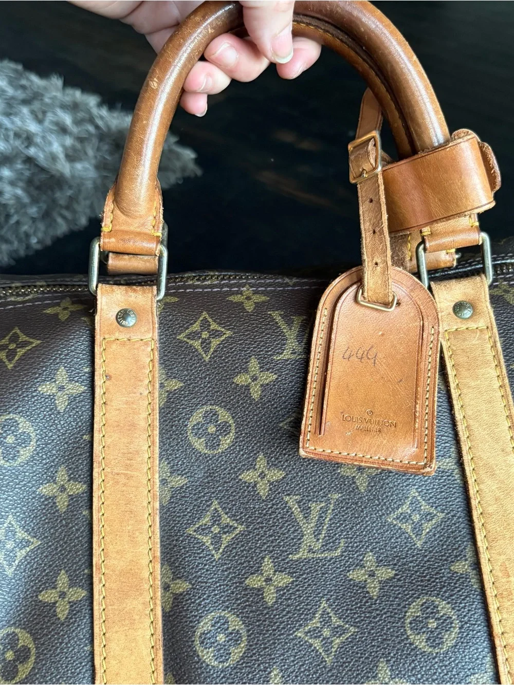 Louis Vuitton Monogram Canvas Keepall 60 /w Luggage Tag